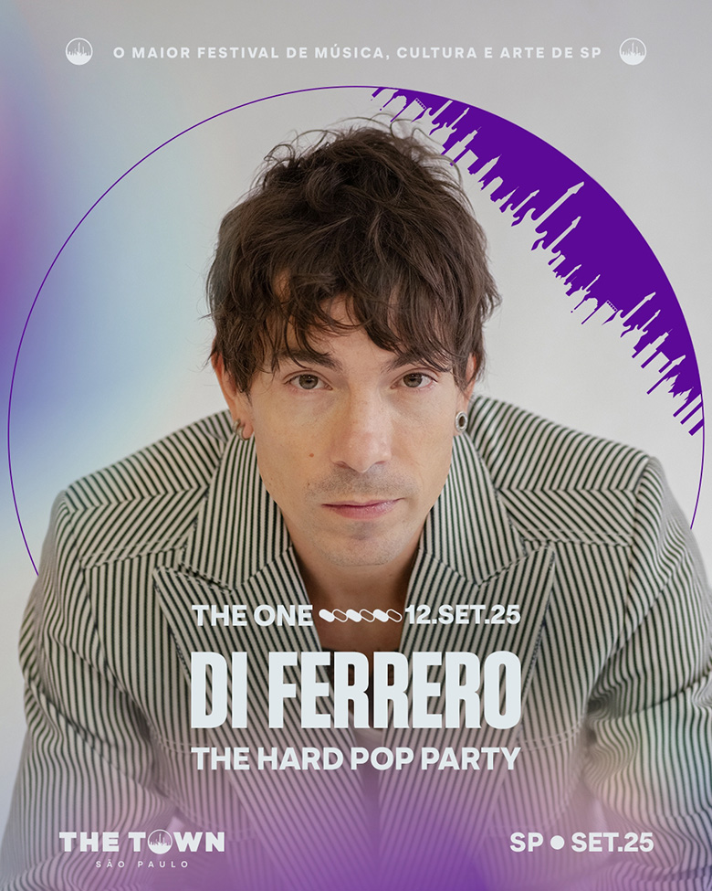 Fotografia colorida de Di Ferrero - divulgação The Town 2025