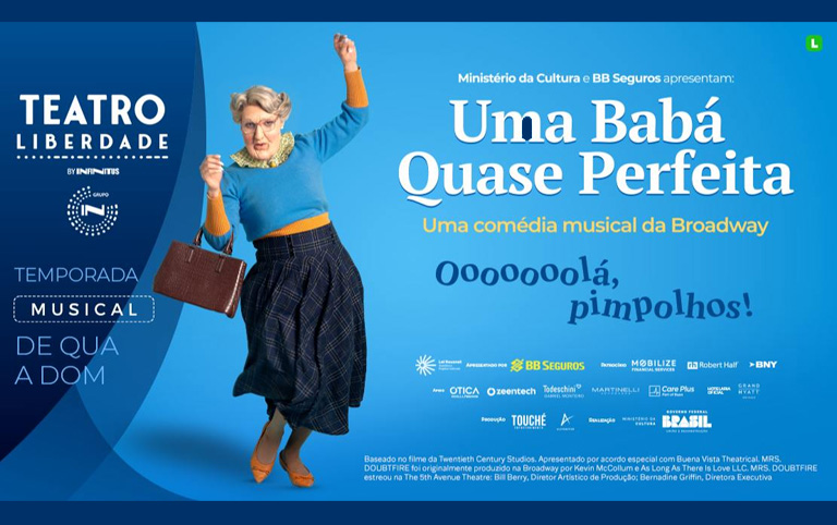 Fotografia colorida de Uma Babá Quase Perfeita - Divulgação Teatro Liberdade