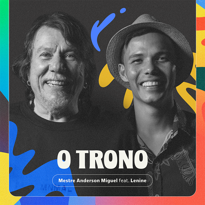 Fotografia colorida de Lenine e mestre Anderson Miguel - divulgação Elo Feat dos Sonhos