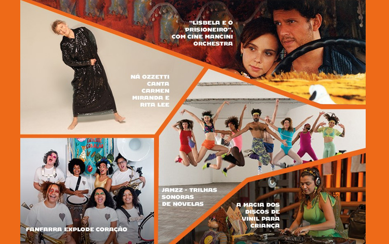 Arte colorida de Sesc Consolação na Virada Cultural 2025 - fotomontagem por Jun Yamada