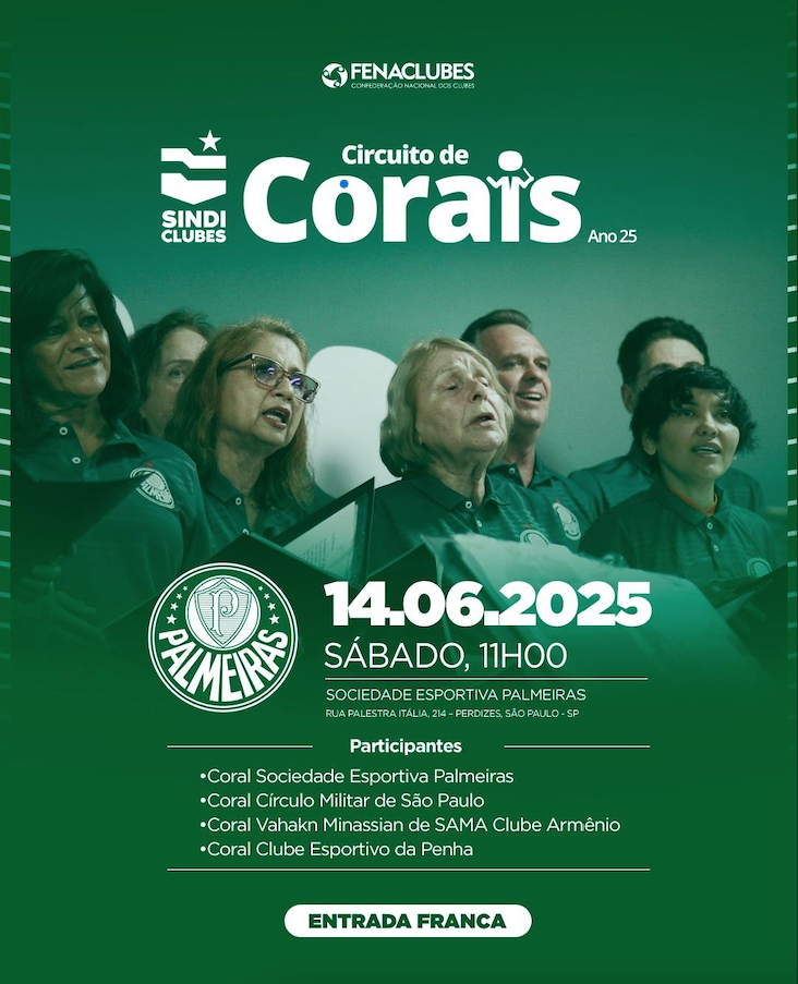 Arte colorida de Circuito Sindi de Corais 2025 - Palmeiras