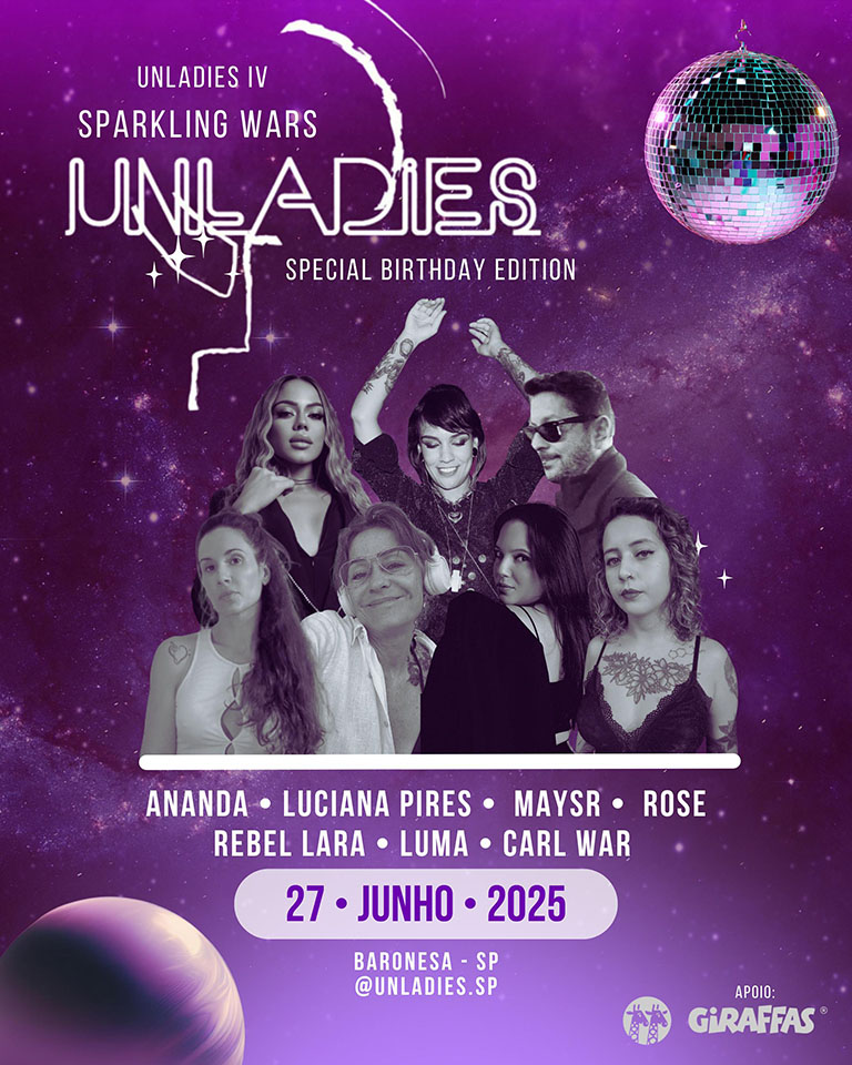 Arte colorida da festa UnLadies IV – Sparkling Wars: Special Birthday Edition